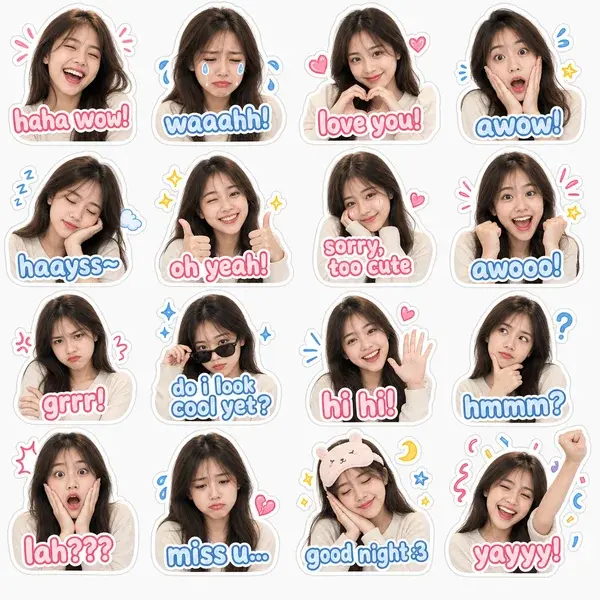 Zalo-style sticker gallery 1