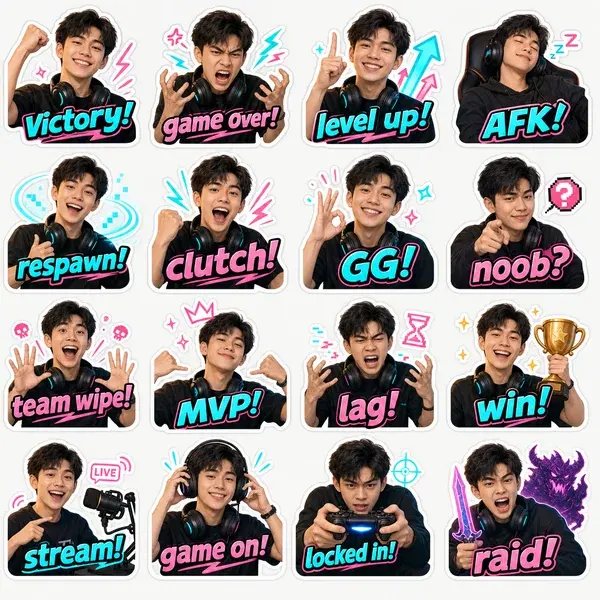 Zalo-style sticker gallery 6