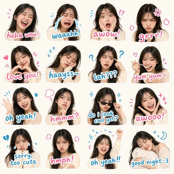 Zalo-style sticker gallery 8